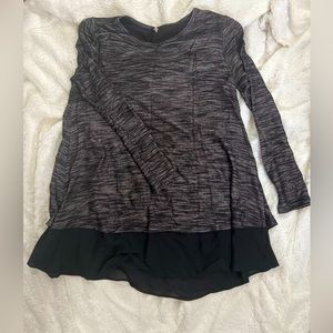 Pinkblush black sheer back tunic top